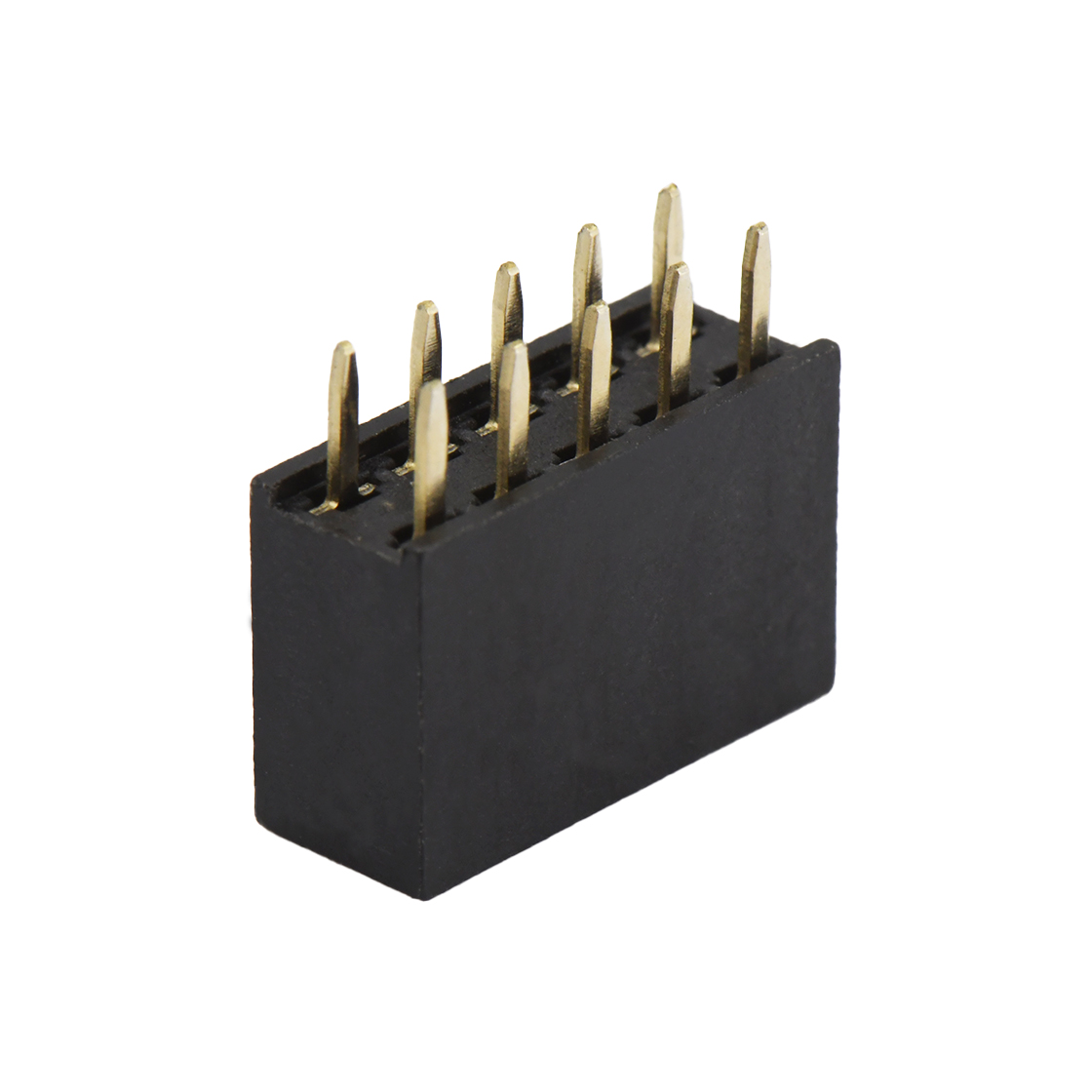 Pitch 2.54mm 180° 双排 DIP Y型排母 H8.5W5.0 PC:3.1 2X05Pin 黑色 镀全金G/F